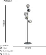 vloerlamp, Ophalen, Zo goed als nieuw, Glas, 150 tot 200 cm
