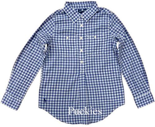 Blauw/wit geruite Ralph Lauren blouse maat 92 *NieuW*, Kinderen en Baby's, Kinderkleding | Maat 92, Nieuw, Meisje, Overhemd of Blouse