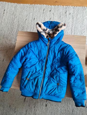 WE revirseble winterjas maat 134/140 blauw tijgerprint beschikbaar voor biedingen