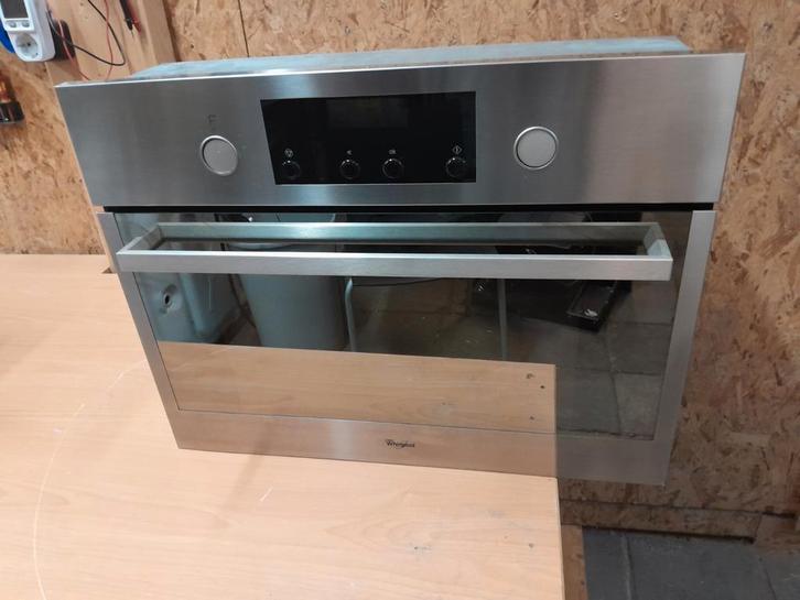 Whirlpool Combi Magnetron/Oven AMW5023IX, Witgoed en Apparatuur, Ovens, Gebruikt, Inbouw, Oven met grill, 45 tot 60 cm, 45 tot 60 cm