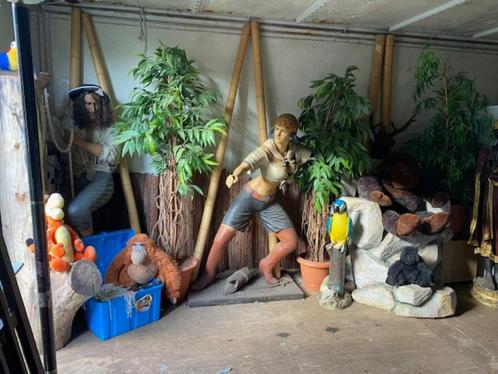 opstelling v 2 piraten beelden/boeddha kunstplanten/stoel/ed, Antiek en Kunst, Kunst | Beelden en Houtsnijwerken, Ophalen