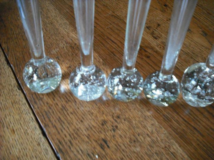 5 Vintage Bolvaasjes met luchtbelletjes jrn 70,(adv238A, Huis en Inrichting, Woonaccessoires | Vazen, Zo goed als nieuw, Overige kleuren