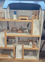 Houten Poppenkast met Meubels - TOYDHBWWF, Kinderen en Baby's, Speelgoed | Poppenhuizen, Ophalen, Gebruikt, Poppenhuis