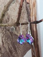 Oorbellen swarovski elements, Ophalen of Verzenden, Zo goed als nieuw, Paars, Overige materialen