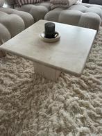 Prachtige vintage travertin marmer salontafel, Huis en Inrichting, Tafels | Salontafels, Ophalen, 50 tot 100 cm, Zo goed als nieuw