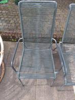2 groene draadstoelen, Ophalen, Zo goed als nieuw, Kunststof