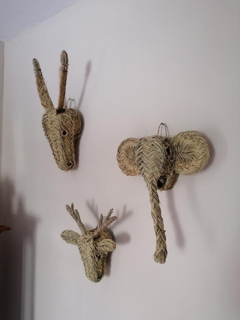 3x prachtige dierkoppen wanddecoratie, Ophalen of Verzenden, Zo goed als nieuw