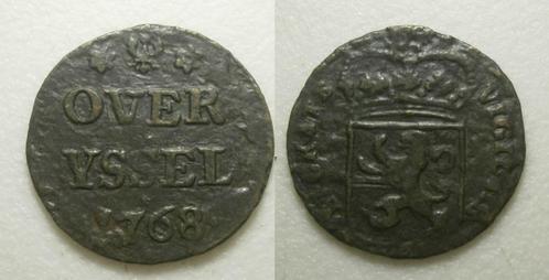 Overijssel Duit 1768, Postzegels en Munten, Munten | Nederland, Losse munt, 1 cent, Vóór koninkrijk, Ophalen of Verzenden