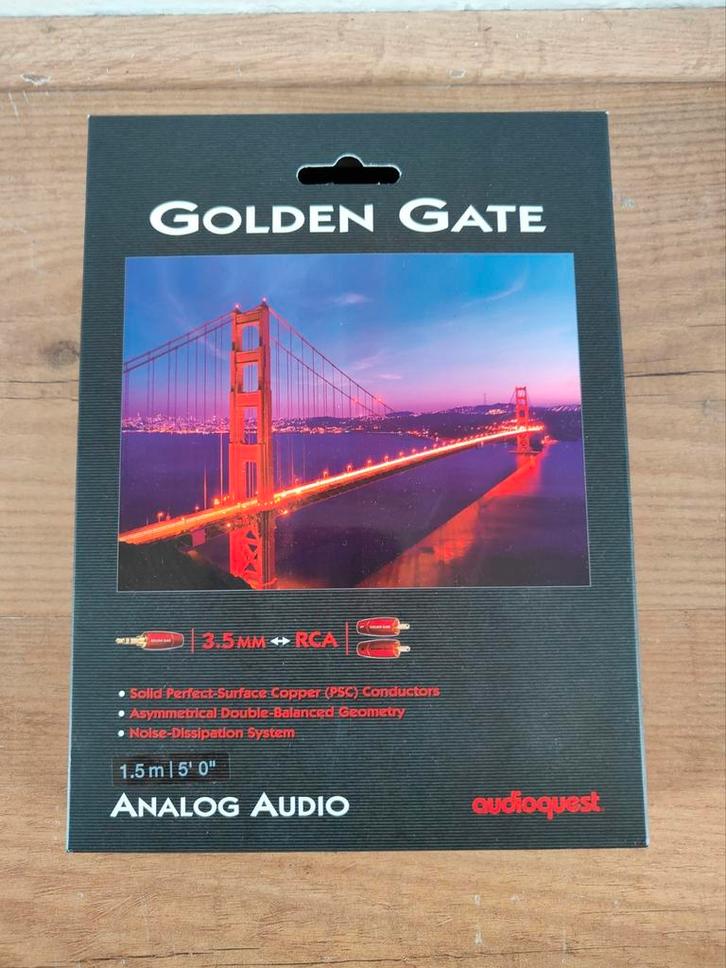 Audioquest Golden Gate interlink, Audio, Tv en Foto, Audiokabels en Televisiekabels, Zo goed als nieuw, Interlink-kabel, Minder dan 2 meter