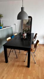 Zwarte Tafel, Huis en Inrichting, Tafels | Eettafels, Ophalen, 200 cm of meer, Zo goed als nieuw, Vijf personen of meer