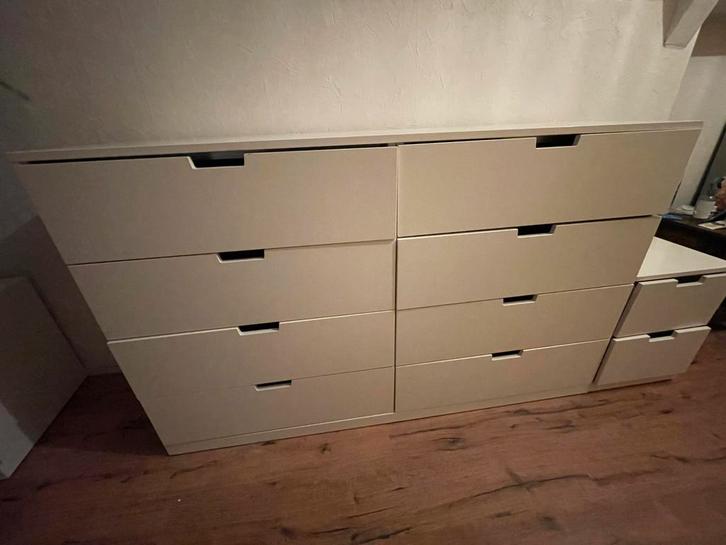 Ikea Nordli ladenkast, 8 lades, wit, Huis en Inrichting, Kasten | Ladekasten, Gebruikt, Minder dan 100 cm, 25 tot 50 cm, 5 laden of meer