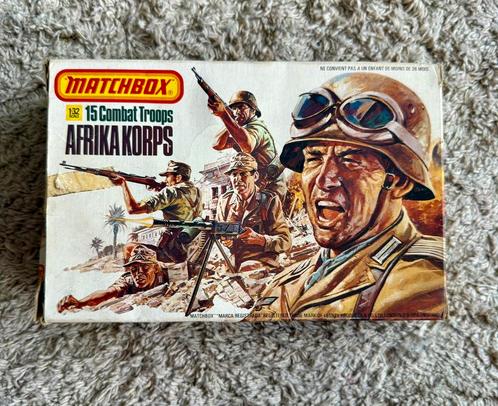 Matchbox P-6004 Afrika Korps 1:32 15 Combat Troops WWII, Hobby en Vrije tijd, Modelbouw | Figuren en Diorama's, Ophalen of Verzenden