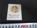 sticker Weet wat je eet., Ophalen, Zo goed als nieuw, Bedrijf of Vereniging