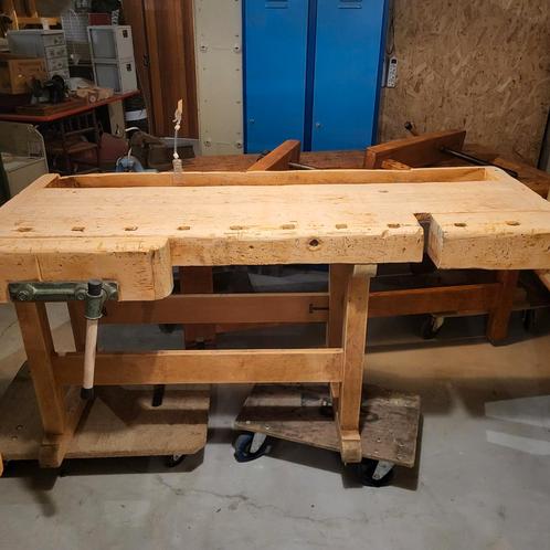 Stoere, gave, zware Steiner werkbanken, SALE!!!, Doe-het-zelf en Verbouw, Werkbanken, Gebruikt, 170 cm of meer, Bankschroef, Ophalen