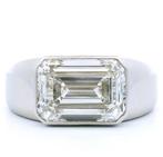 Exclusieve Veiling Platinaring met 6.02 ct Lab-Diamant, Sieraden, Tassen en Uiterlijk, Ringen, Overige materialen, 20 of groter