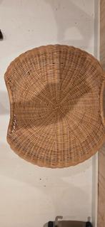 Rieten tafeltje, Huis en Inrichting, Stoelen, Ophalen, Gebruikt, Bruin, Vintage