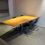 Artifort vergadertafel spreektafel met 5 lederen stoelen, Huis en Inrichting, Bureaus, Gebruikt, Ophalen