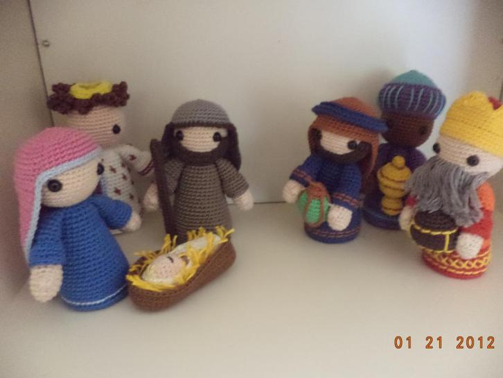 Handgehaakte kerstfiguurtjes van Catona en Catania katoen, Diversen, Kerst, Nieuw, Ophalen of Verzenden