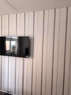 Behang - Beige Strepen met Glitter, Ophalen of Verzenden, Minder dan 10 m², Beige, Modern