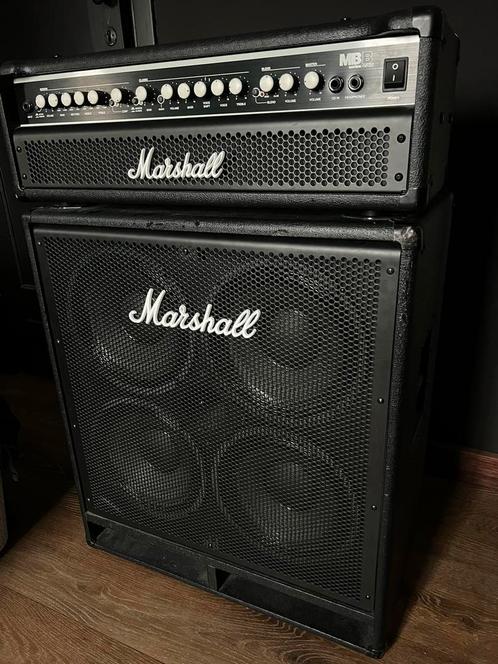 Marshall MB450H basversterker top + Marshall MBC410 cabinet, Muziek en Instrumenten, Versterkers | Bas en Gitaar, Gebruikt, Basgitaar