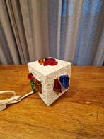 Vintage brutalist design tafellamp, 15 X 15 X 16 cm, Huis en Inrichting, Lampen | Tafellampen, Gebruikt, Ophalen of Verzenden