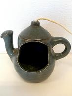 Vintage grijs hang bloempotje (theepot) van keramiek, Ophalen of Verzenden