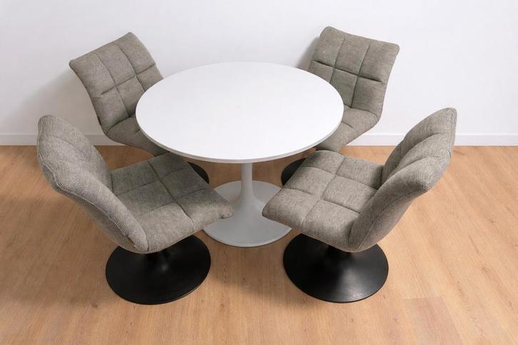 Eettafel met Dutchbone stoelen, Huis en Inrichting, Stoelen, Ophalen of Verzenden