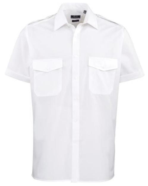 Pilotenhemd met Korte mouwen Heren (Lot 7), Kleding | Heren, Overhemden, Zo goed als nieuw, Wit, Ophalen