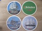 Set van 4 bierviltjes heineken sail 2000 amsterdam 1 euro, Verzamelen, Ophalen of Verzenden, Nieuw, Viltje(s), Heineken