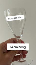 8 kristallen glazen 14 cm hoog, Ophalen, Zo goed als nieuw, Overige typen