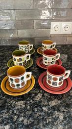 6 vintage kop en schotels, Ophalen of Verzenden