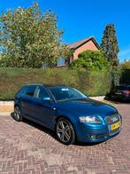 Audi A3 2.0 Sportback 150PK 2005 Blauw | Pano dak | handbak, Auto's, Voorwielaandrijving, 65 €/maand, Stof, 4 cilinders