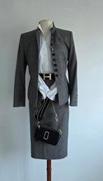 Mark by Pauw 2 dlg set in pied de poule wol 38/40, Kleding | Dames, Maat 38/40 (M), Kostuum of Pak, Verzenden, Zwart