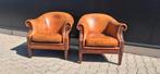 Schapenleren clubfauteuils, Huis en Inrichting, Fauteuils, Ophalen, Gebruikt, ., 75 tot 100 cm