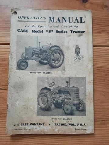 Case Model S handboek beschikbaar voor biedingen