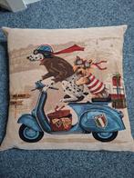 Decoratief Kussen met Scooter Print, Ophalen, Nieuw, Beige, Vierkant