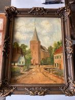 Antiek schilderij in barok lijst gesigneerd Egmond ??, Ophalen of Verzenden