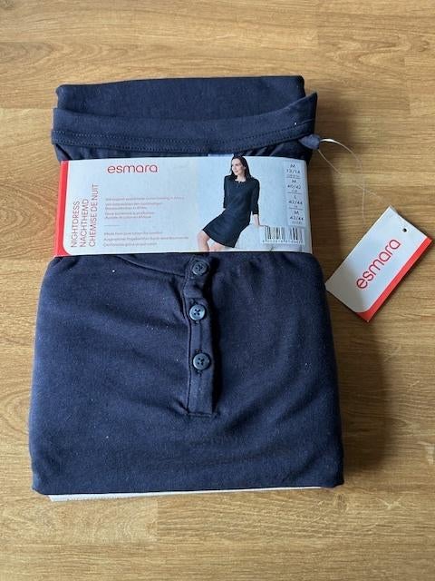 B14–NIEUW Esmara donkerblauw nachthemd ¾ mouw maat medium, Kleding | Dames, Ondergoed en Lingerie, Esmara, Ophalen of Verzenden