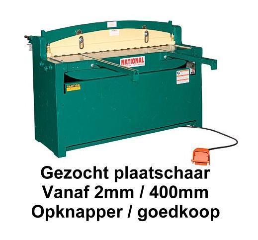 Zoek plaatschaar guillotineschaar opknapper / oud / goedkoop, Doe-het-zelf en Verbouw, Gereedschap | Overige machines, Gebruikt
