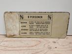 Vintage NS Trein Bordje - 8 Personen., Ophalen of Verzenden