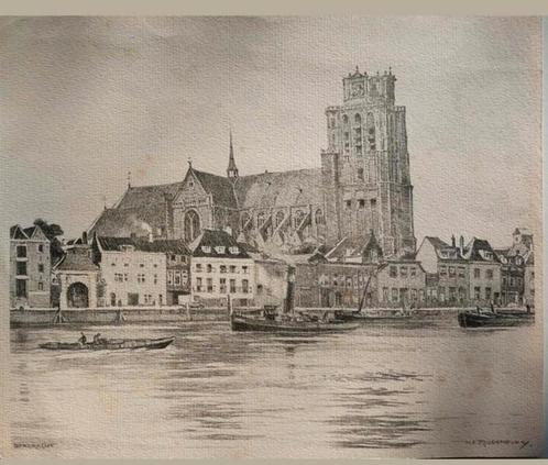 Dordrecht ... H.E. Roodenburg ..., Antiek en Kunst, Kunst | Etsen en Gravures, Ophalen of Verzenden