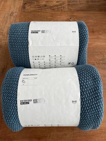 Twee Plaids Blauwgrijs - Zo Goed Als Nieuw! beschikbaar voor biedingen