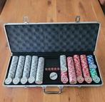 Zeer luxe pokerset met 500 poker fiches met waardeopdruk!, Hobby en Vrije tijd, Gezelschapsspellen | Kaartspellen, Een of twee spelers