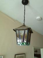 Glas in lood klassieke hanglamp, Huis en Inrichting, Lampen | Hanglampen, Ophalen, Gebruikt, Glas, Minder dan 50 cm