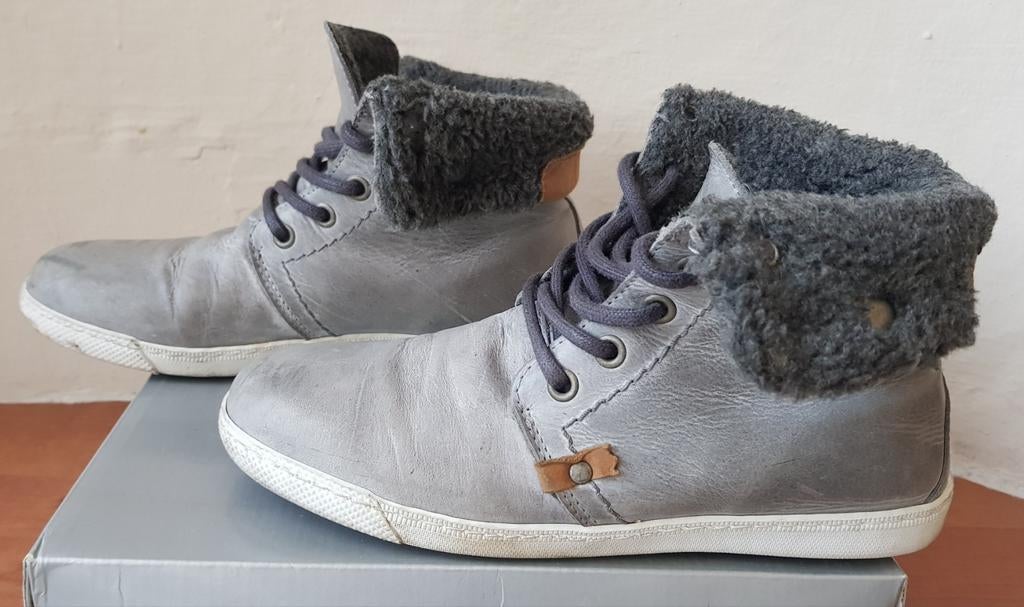 Boots grijs maat 37 dames winter schoenen warm schoen leer, Verzenden, Sneakers of Gympen, Grijs, Gedragen