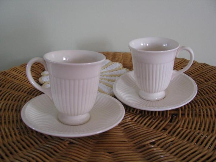 Wedgwood * 2 x kop + schotel * Early Morning * samen ;, Huis en Inrichting, Keuken | Servies, Zo goed als nieuw, Kop(pen) en/of Schotel(s)