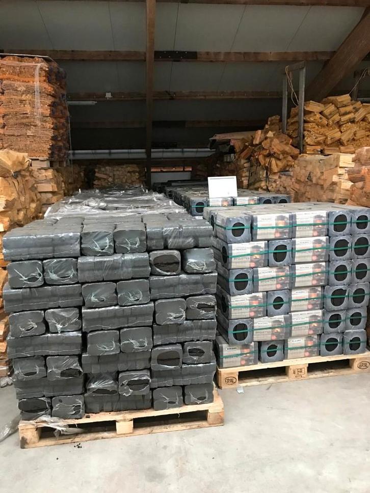 (20) 1 pallet nachtbriketten met 96 pakken voor maar €430,--, Tuin en Terras, Haardhout, Minder dan 3 m³, Ophalen