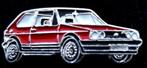 Volkswagen Golf GTI pin- rood gelakt, Verzenden, Nieuw, Transport, Speldje of Pin