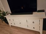 Prachtig massief wit houten TV meubel, Huis en Inrichting, Kasten | Televisiemeubels, 100 tot 150 cm, Ophalen of Verzenden, Zo goed als nieuw