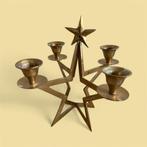 Gouden Ster Kerst Kandelaar, Ophalen, Gebruikt, Overige kleuren, Brons of Koper